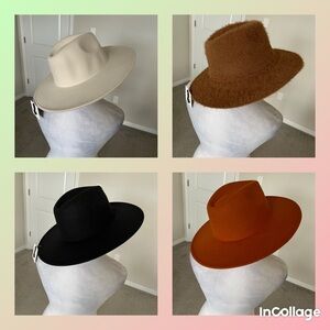 NWT Styline Boho Hat in Cream, Black, Pumpkin and Brown. One size Retails $42